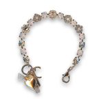 Bracelet by Mariana My Treasures Coll. Beautiful Rose and Clear Swarovski Crystals