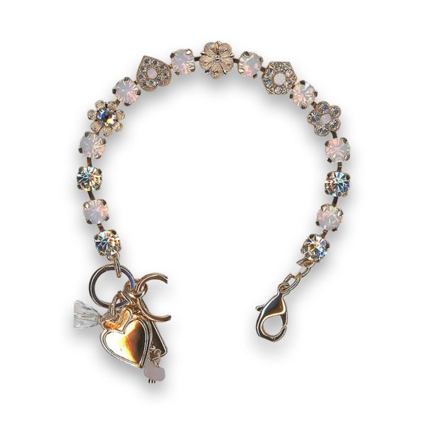 Bracelet by Mariana My Treasures Coll. Beautiful Rose and Clear Swarovski Crystals