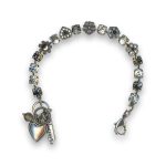 Bracelet by Mariana Africa Coll. Gorgeous Silver Night and Clear Swarovski Crystals