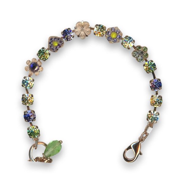 Bracelet by Mariana Eggnog Coll. Beautiful Tanzanite and Lemon Swarovski Crystals