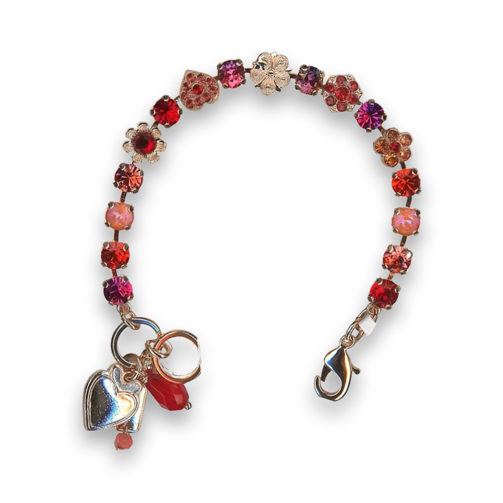 B-4028-2-1135-RG (1) Bracelet by Mariana Winter 2021 Coll. Stunning Siam and Fuchsia Swarovski Crystals - Image 1