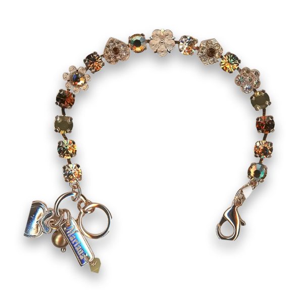 Bracelet by Mariana Winter 2021 Coll. Exquisite Golden and Topaz Swarovski Crystals