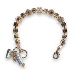 Bracelet by Mariana Winter 2021 Coll. Exquisite Golden and Topaz Swarovski Crystals - Image 3