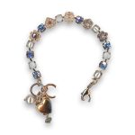 Bracelet by Mariana A La Mode Coll. Gorgeous Pearl and Tanzanite Swarovski Crystals - Image 2
