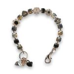 Bracelet by Mariana Botanica Coll. Elegant Jet and Moonlight Swarovski Crystals - Image 2