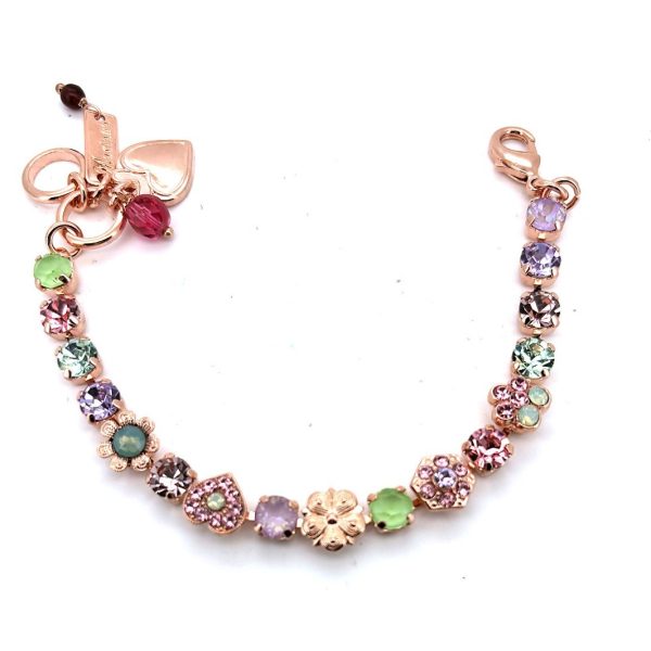 Bracelet By Mariana Woman Lovely Lavender and Green Swarovski Crystals