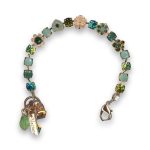 Bracelet by Mariana Botanica Coll. Adorable Green and Zircon Swarovski Crystals - Image 2