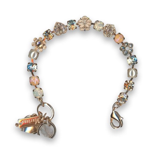 Bracelet by Mariana Botanica Coll. Timeless Golden and Sunset Swarovski Crystals