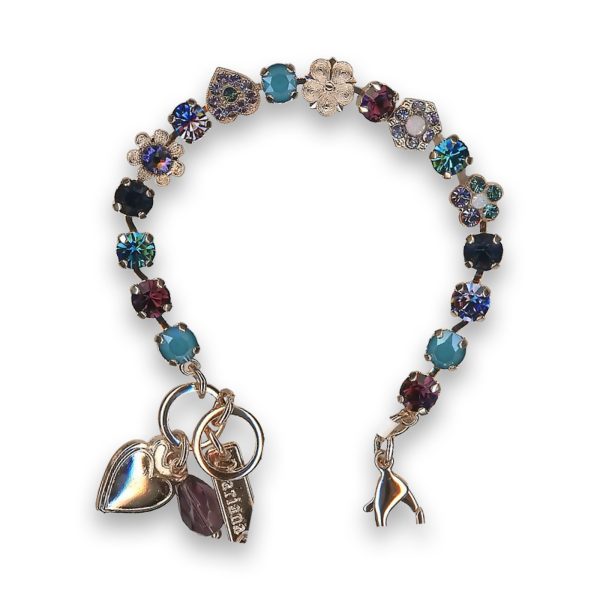 Bracelet by Mariana Nature Coll. Beautiful Indicolite and Amethyst Swarovski Crystals