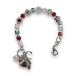 Bracelet by Mariana East Meets West Coll. Stunning Red and Pink Swarovski Crystals