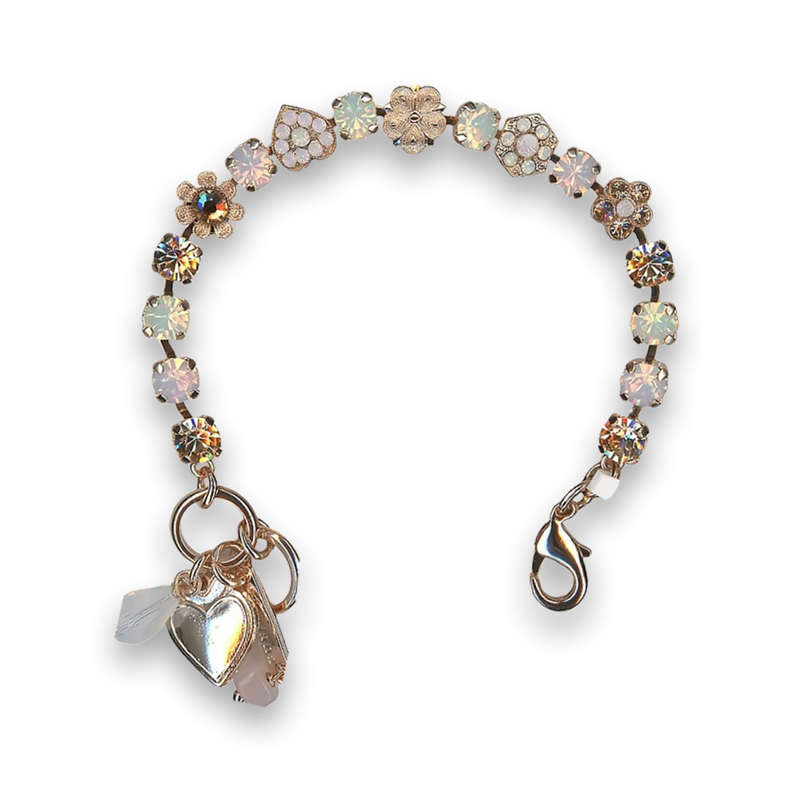 B-4028-2-2333-RG (1) Bracelet by Mariana Songbook Coll. Beautiful Opal and Silk Swarovski Crystals - Image 1