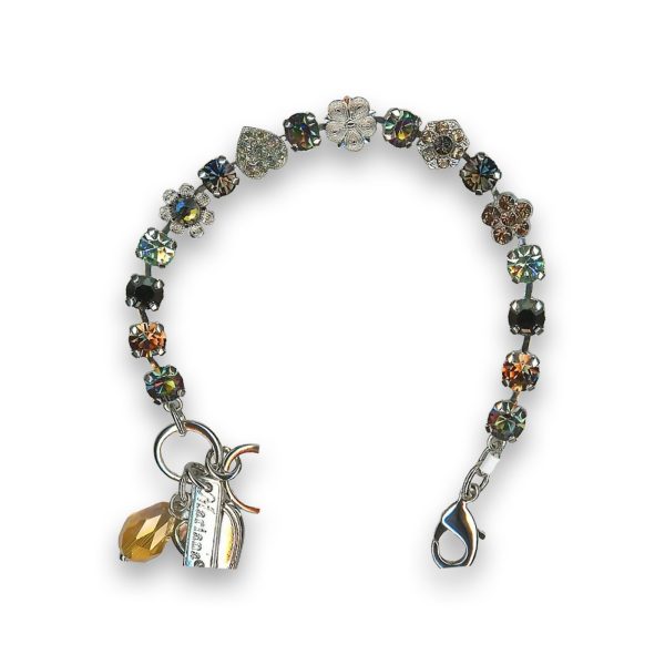 Bracelet by Mariana Paradise Coll. Elegant Jet and Amber Swarovski Crystals