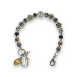 Bracelet by Mariana Paradise Coll. Elegant Jet and Amber Swarovski Crystals - Image 2