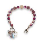 Bracelet by Mariana Caribbean Life Coll. Lovely Fucshia and Rose Swarovski Crystals - Image 3