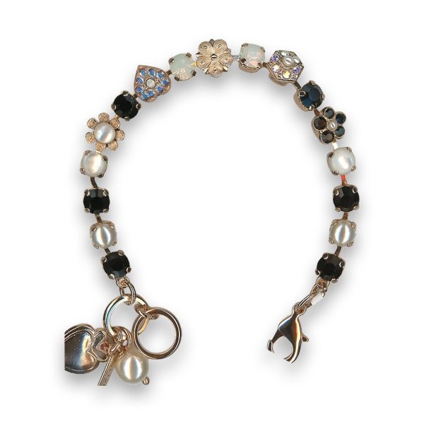 Bracelet by Mariana Nirvana Coll. Fab Pearl Mineral and Jet Swarovski Crystals
