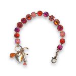 Bracelet by Mariana Songbook Coll. Beautiful Orange and Fuchsia Swarovski Crystals - Image 2