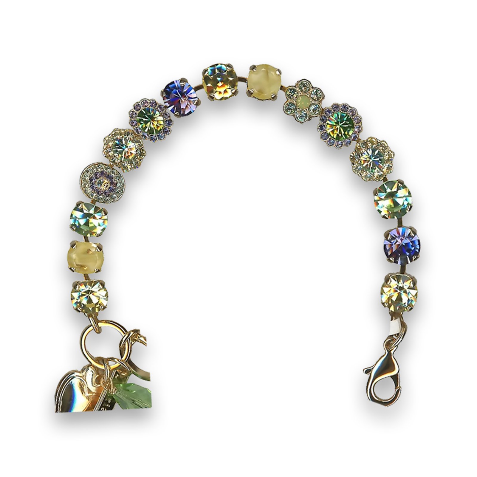 B-4479-1117-YG (1) Bracelet by Mariana Eggnog Coll. Adorable Lemon and Chrysolite Swarovski Crystals - Image 1