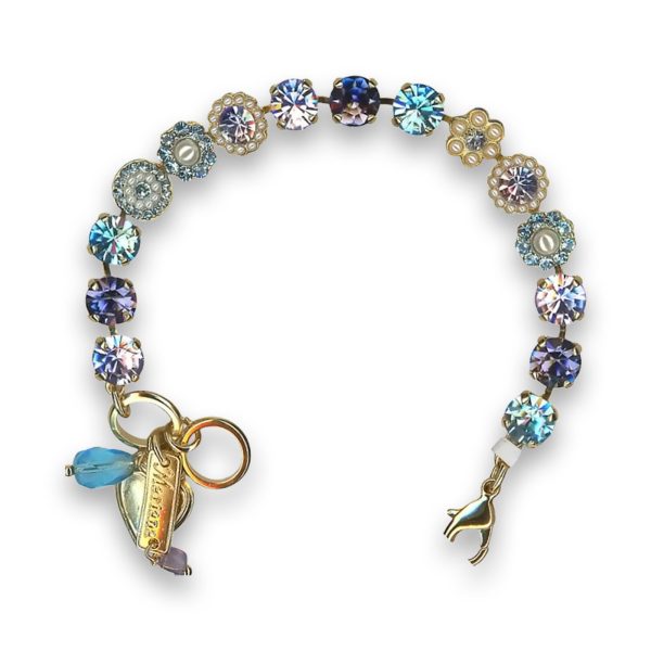 Bracelet by Mariana Power Of Love Coll. Fab Aquamarine and Tanzanite Swarovski Crystals