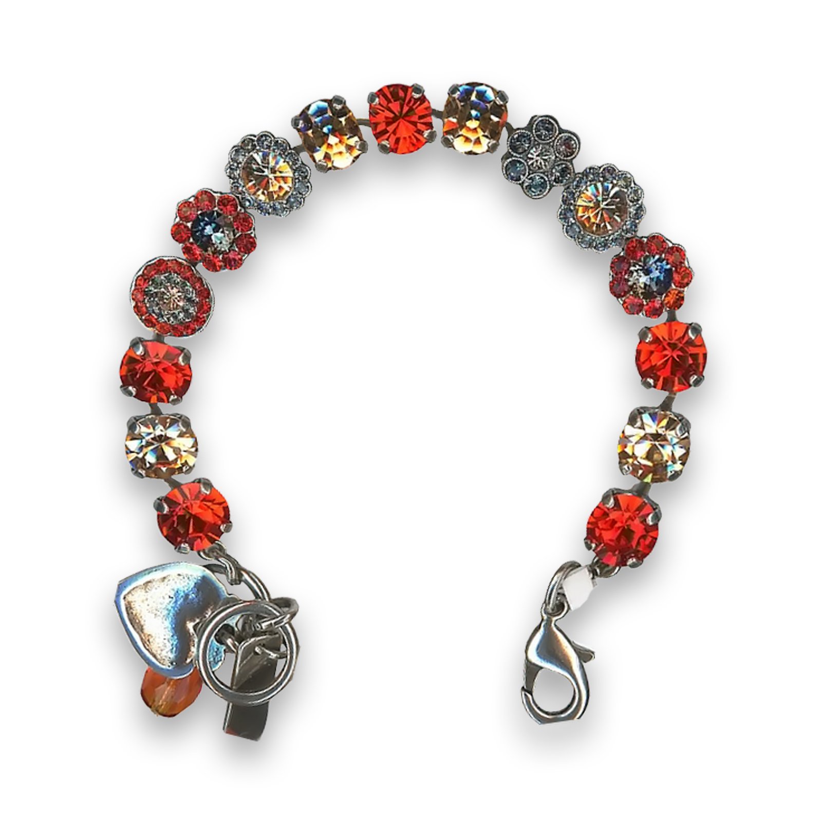 B-4479-117-SP (1) Bracelet by Mariana The Sweet Life Coll. Gorgeous Hyacinth and Peach Swarovski Crystals - Image 1