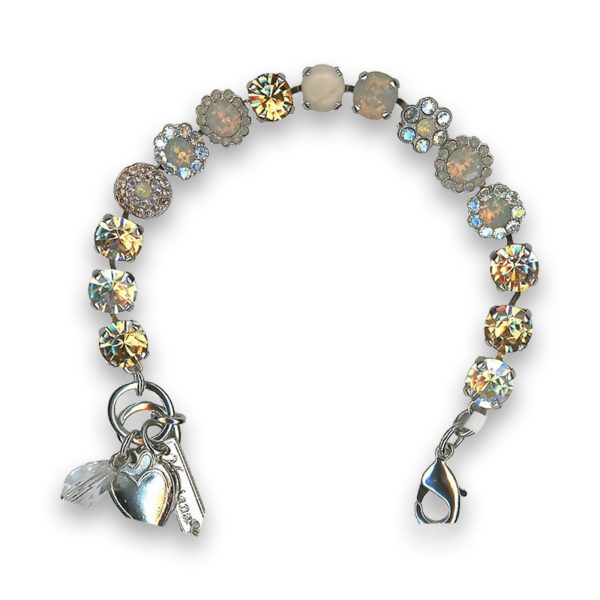 Bracelet by Mariana Joy Of Life Coll. Glamorous Riverstone Mineral and Golden Swarovski Crystals