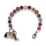 Bracelet by Mariana Once Upon a Mariana Coll. Stunning Pearl Mineral and Siam Swarovski Crystals - Image 3