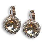 Earrings By Mariana Woman Elegant Golden Shadow Swarovski Crystals