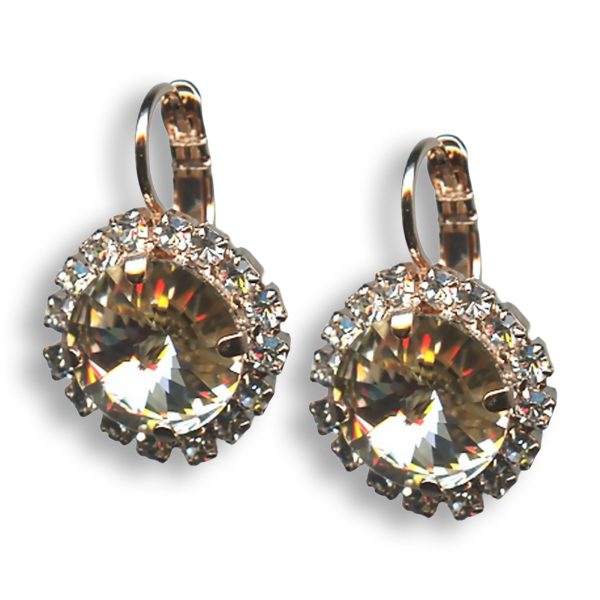 Earrings By Mariana Woman Elegant Golden Shadow Swarovski Crystals