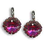 Earrings by Mariana My Treasures Coll. Stunning Fuchsia and Siam Swarovski Crystals