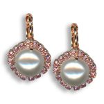 Earrings by Mariana My Treasures Coll. Beautiful Pearl and Rose Swarovski Crystals