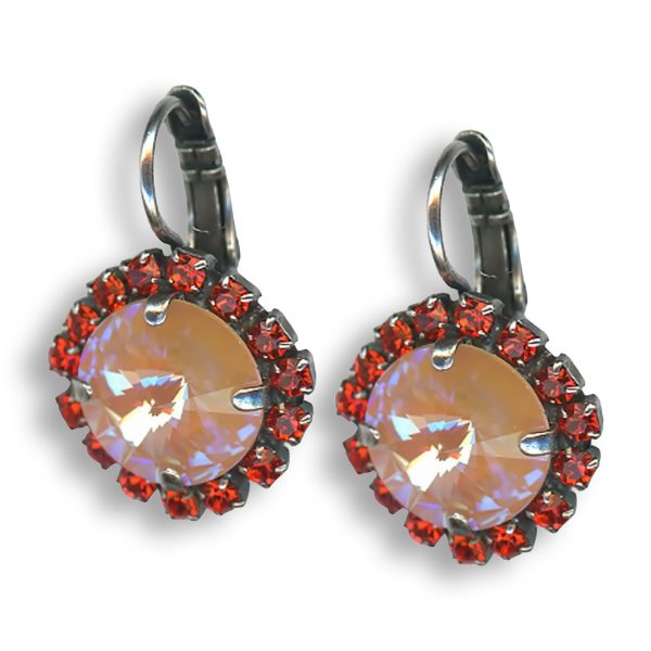 Earrings by Mariana My Treasures Coll. Sassy Peach and Hyacinth Swarovski Crystals