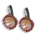 Earrings by Mariana My Treasures Coll. Sassy Peach and Hyacinth Swarovski Crystals - Image 2