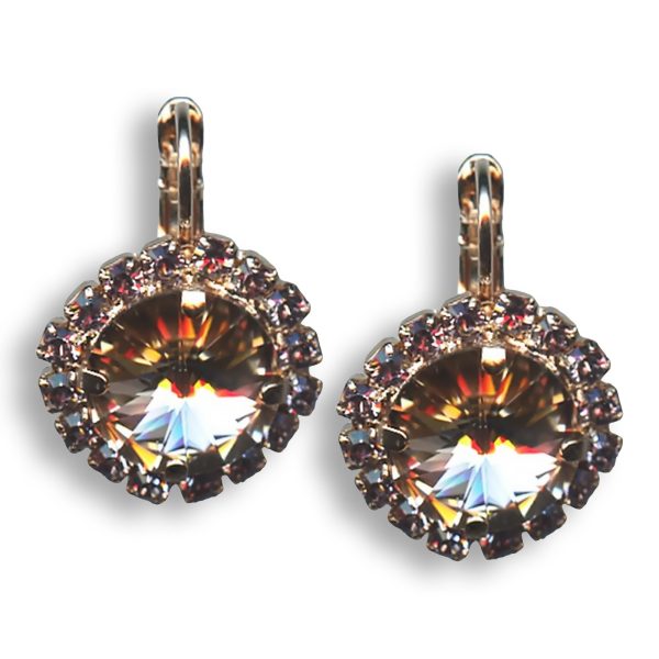 Earrings by Mariana Africa Coll. Beautiful Vintage Rose Swarovski Crystals