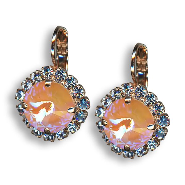 Earrings by Mariana My Treasures Coll. Shimmering Peach and Azore Swarovski Crystals
