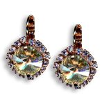 Earrings by Mariana My Treasures Coll. Elegant Moonlight and Violet Swarovski Crystals