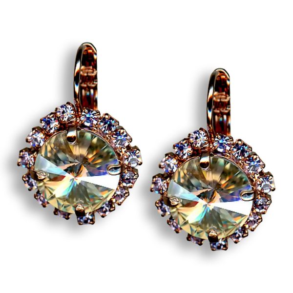 Earrings by Mariana My Treasures Coll. Elegant Moonlight and Violet Swarovski Crystals