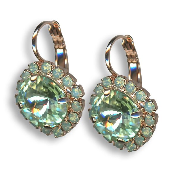 Earrings by Mariana My Treasures Coll. Beautiful Chrysolite and Opal Swarovski Crystals