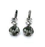 Earrings By Mariana Woman Beautiful Black Diamond Swarovski Crystals - Image 2