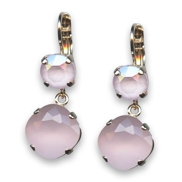 Earrings by Mariana My Treasures Coll. Lovely Pink Coral Swarovski Crystals