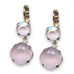 Earrings by Mariana My Treasures Coll. Lovely Pink Coral Swarovski Crystals - Image 2