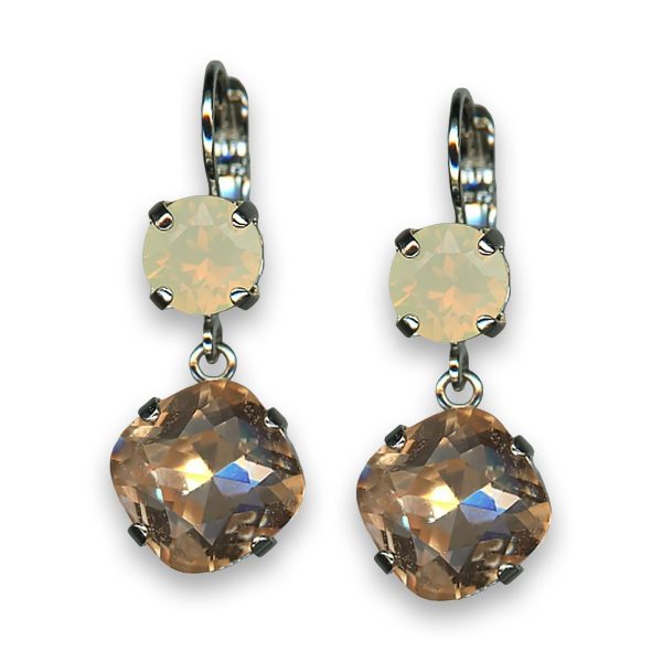 Earrings by Mariana Joy Of Life Coll. Exquisite Opal and Golden Swarovski Crystals