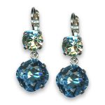 Earrings by Mariana Summer 2022 Coll. Adorable Aquamarine and Chrysolite Swarovski Crystals