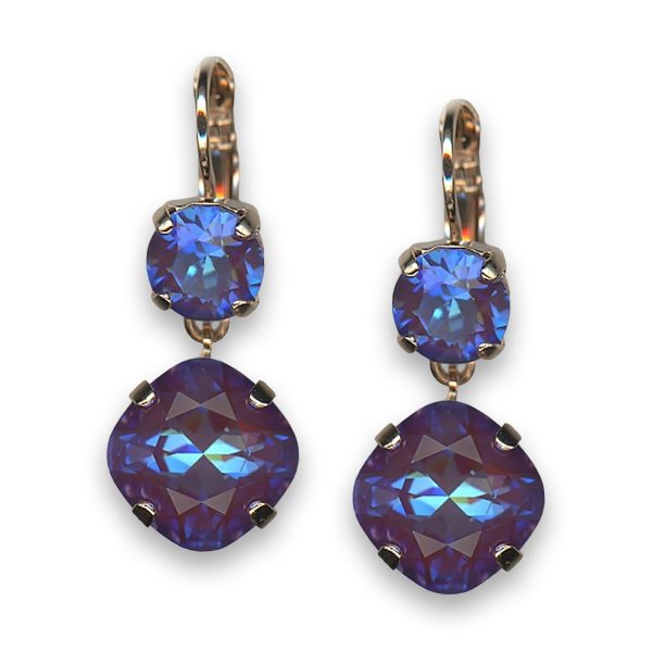 Earrings by Mariana My Treasures Coll. Stunning Plum Swarovski Crystals