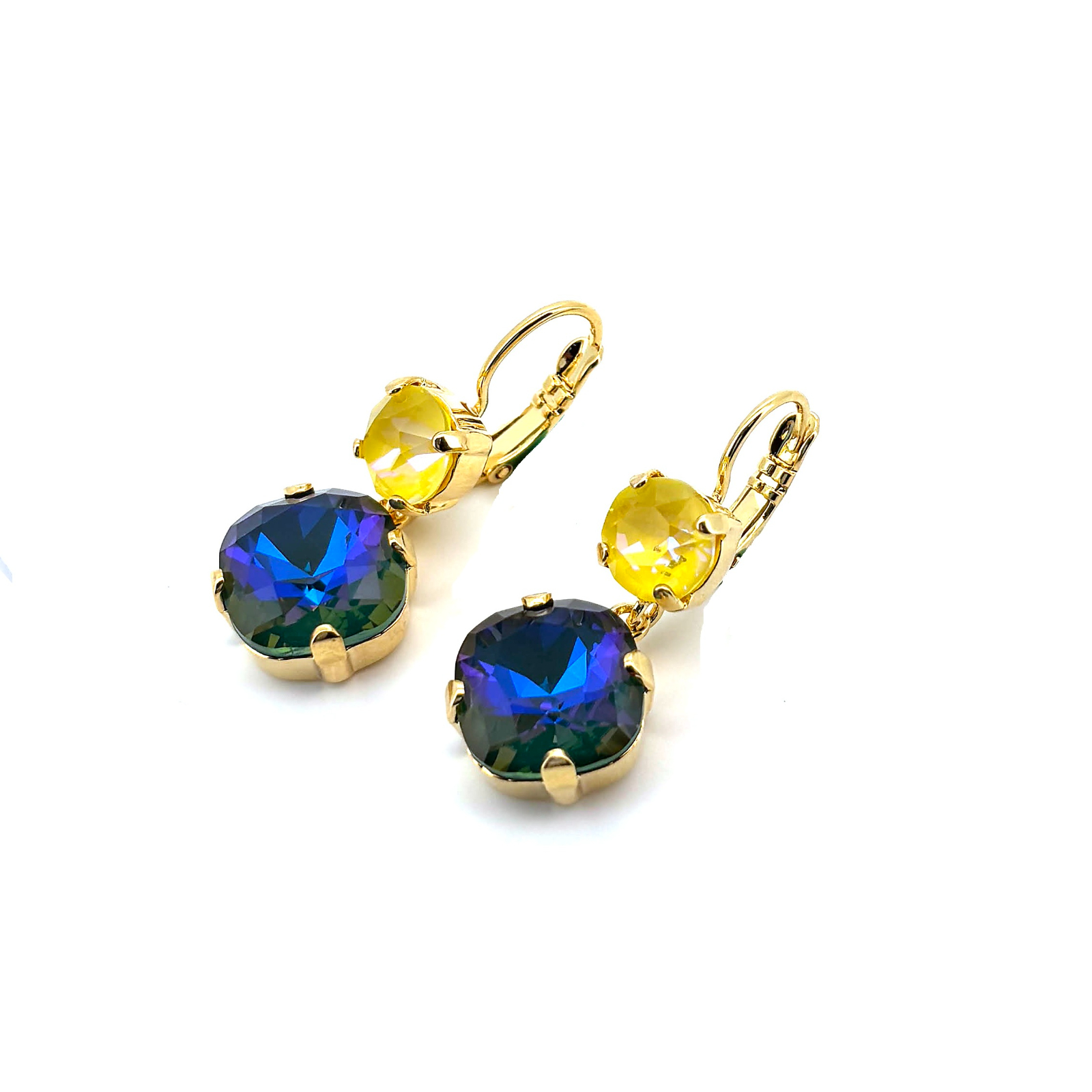 E-1326-0-160-2-YG6 (1) Earrings By Mariana Woman Shimmering Sunshine and Capri Swarovski Crystals - Image 1