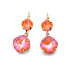 Earrings By Mariana Woman Drop Sassy Mandarin Delite Swarovski Crystals