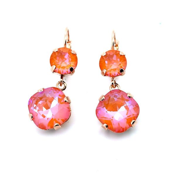 Earrings By Mariana Woman Drop Sassy Mandarin Delite Swarovski Crystals
