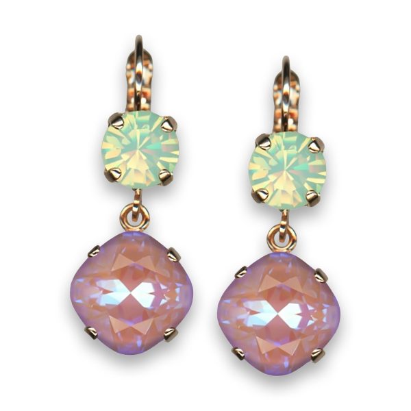 Earrings by Mariana Botanica Coll. Lovely Lavender and Opal Swarovski Crystals
