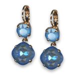 Earrings by Mariana Botanica Coll. Gorgeous Blue Swarovski Crystals - Image 2