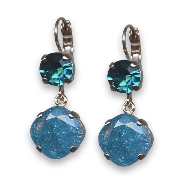 Earrings by Mariana Nature Coll. Gorgeous Indicolite and Aquamarine Swarovski Crystals