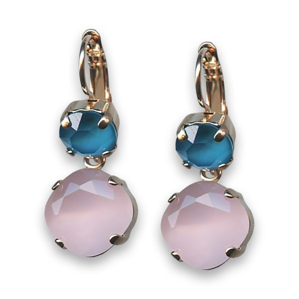 Earrings by Mariana Nature Coll. Lovely Rose and Blue Swarovski Crystals