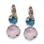 Earrings by Mariana Nature Coll. Lovely Rose and Blue Swarovski Crystals - Image 2